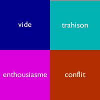 vide, trahison, enthousiasme, conflit